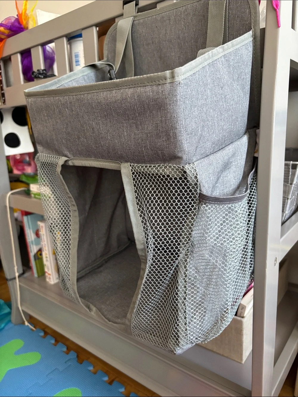 Diaper Caddy with Mesh Pockets
